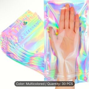 30-Pack Fantasy-Themed Holographic Ziplock Gift Bags